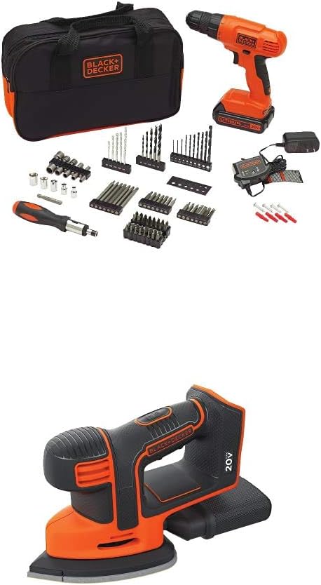 BLACK+DECKER BDCMS20B Cordless Mouse Sander for Precision Work