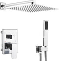 Polished Chrome 12 in Shower System - Luxury Rain Mixer