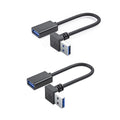 USB 3.0 Male to Female Extension Cable 90 Degree Extension - Space