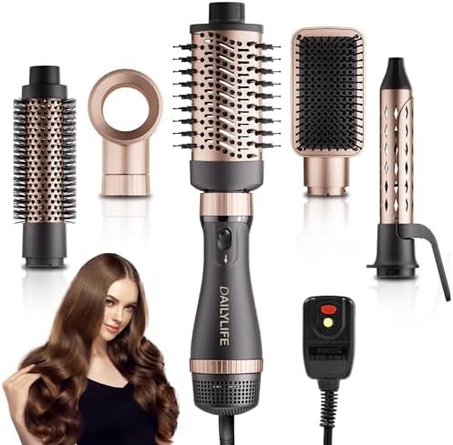 DAILYLIFE 5-in-1 Hair Brush Set - Style & Safety Combo