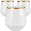 40 Count Unbreakable Stemless Plastic Wine Glasses for Elegant Events