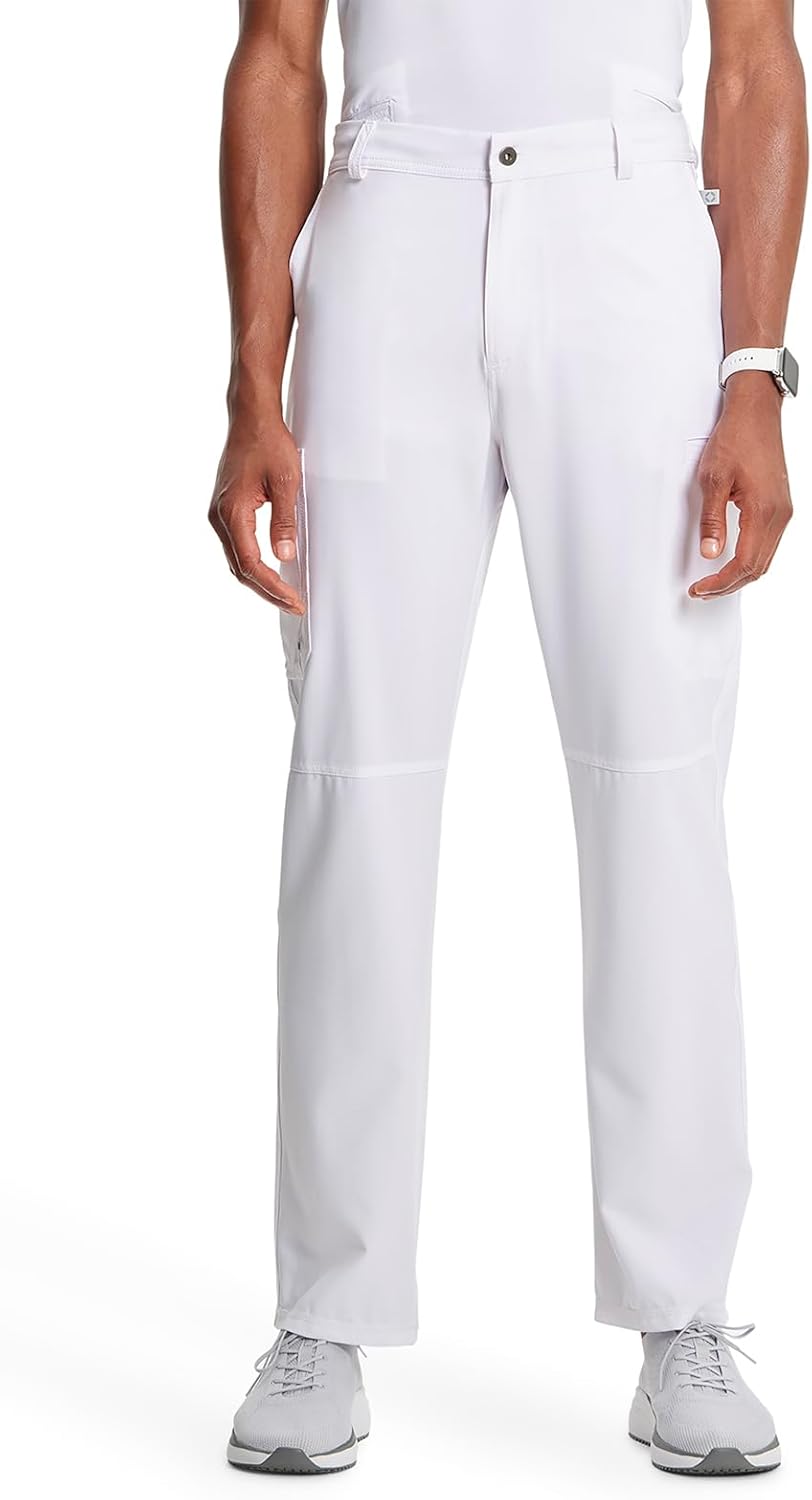 Cherokee Men's Scrub Pants with 6 Pockets and Tapered Leg