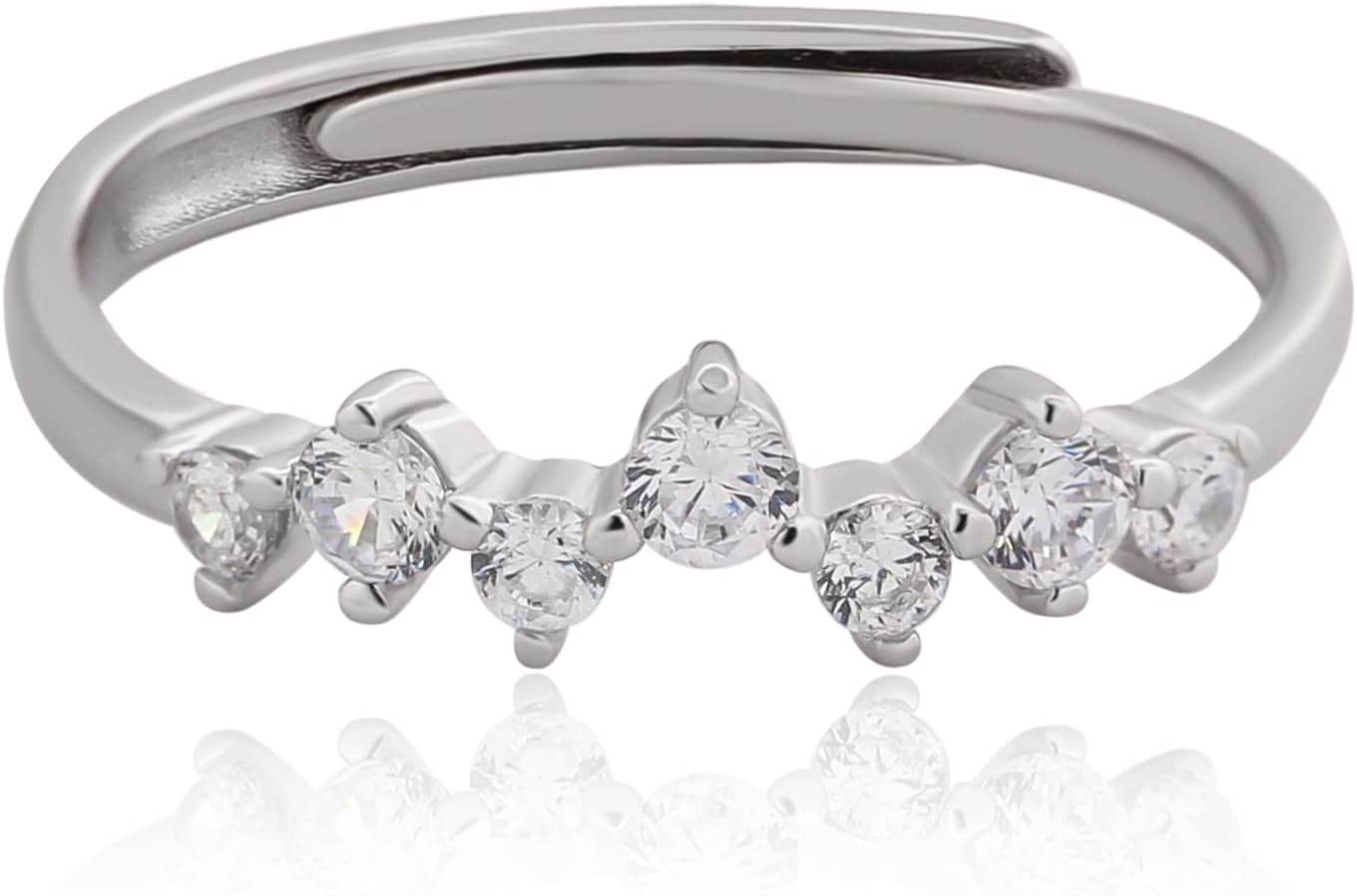 Personalized Adjustable Sterling Silver Couple Rings for All Sizes