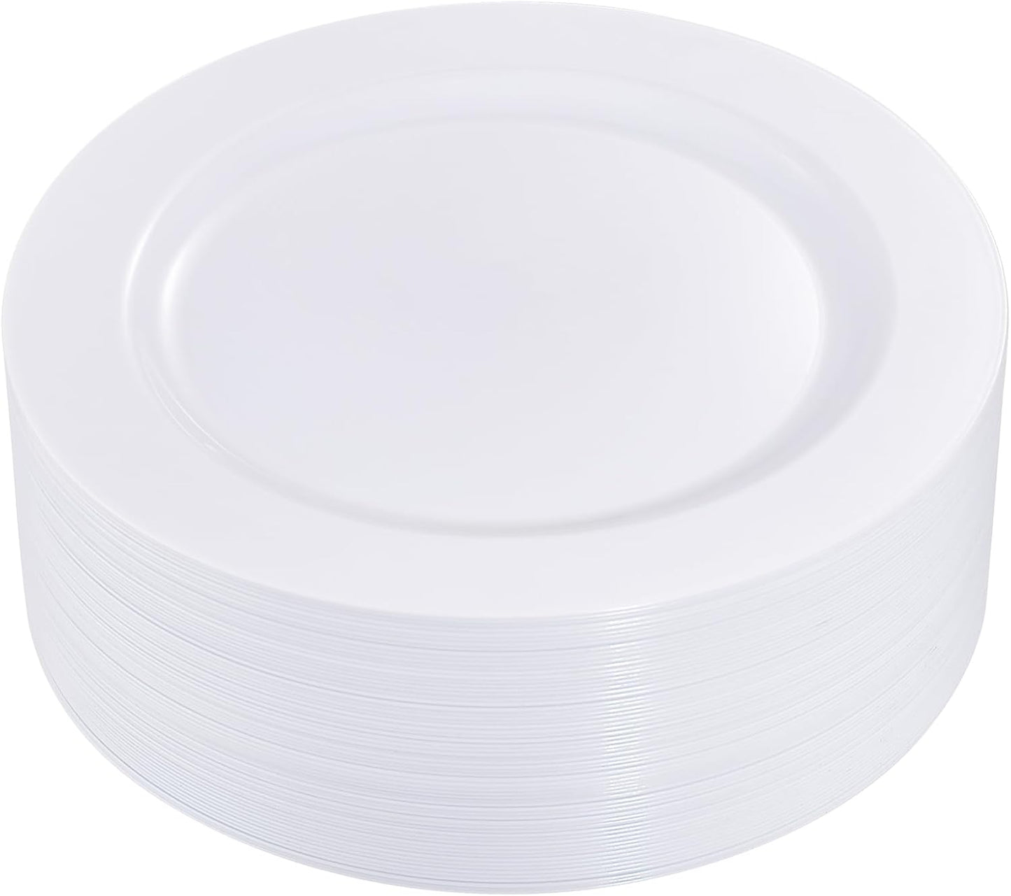Premium Disposable Plastic Dinner Plates for Parties and Weddings