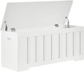 43.3 in Extra Large Storage Chest Bench - White Storage Trunk