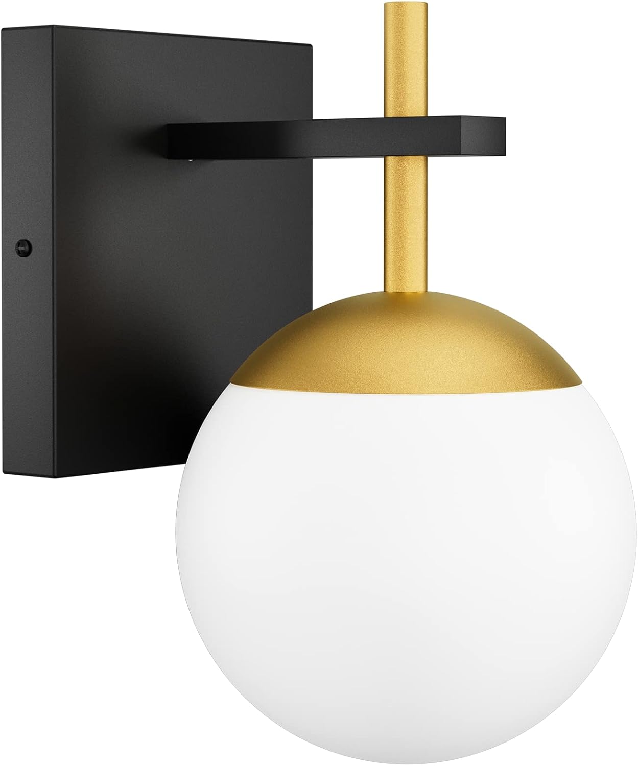 Mid Century Modern Black Gold Wall Sconce for Home Decor