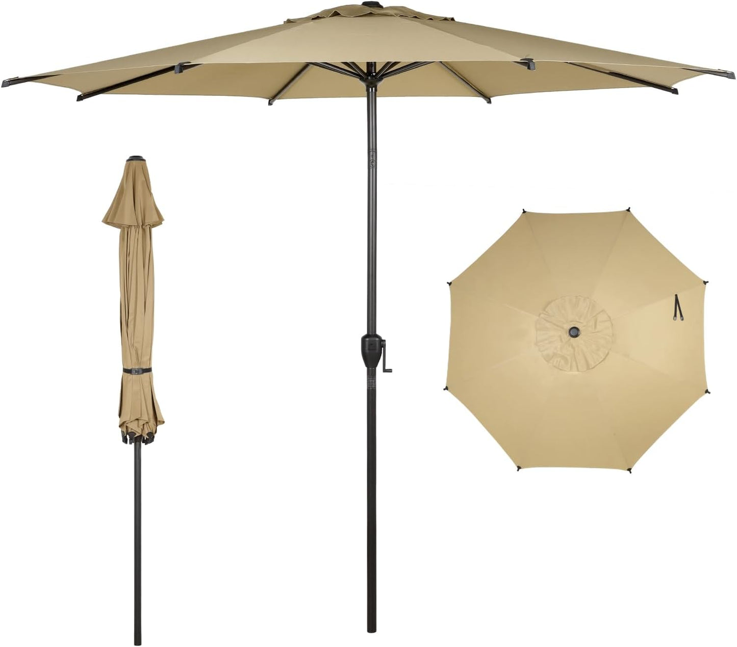9FT Lyon Outdoor Patio Umbrella with UV Protection and Durability