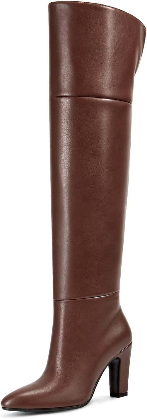 Stylish Thigh High Boots for Women with Chunky Heel Design