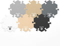 FluentPet HexTiles 6-Pack Beiges & Grays - Button Mat Set