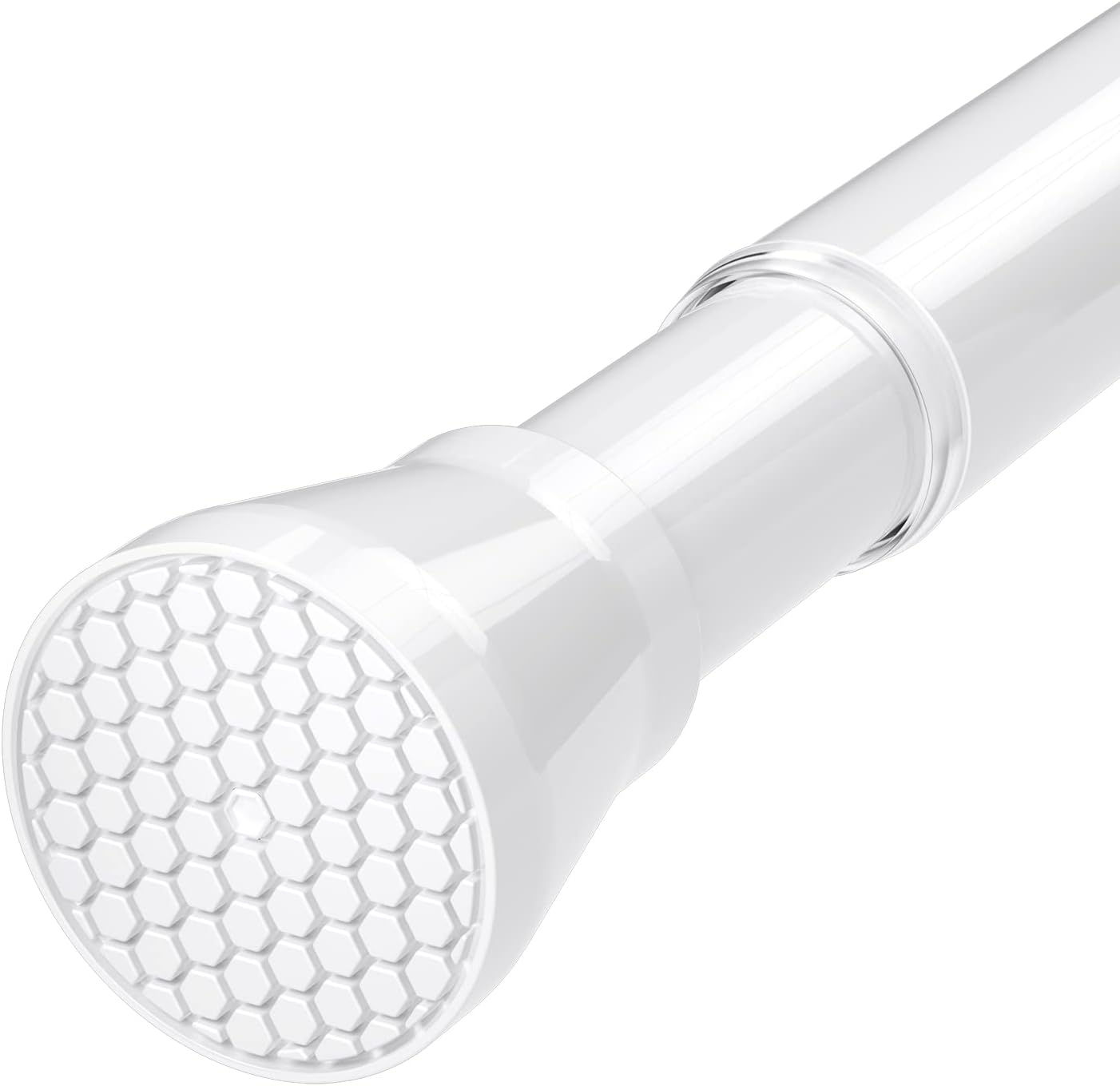 QINGYUN 28-48 Inch White Tension Rod - No Drilling, Adjustable & Expandable