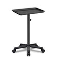 Black Salon Tray Height Adjustable Hair Color Tray with Wheels