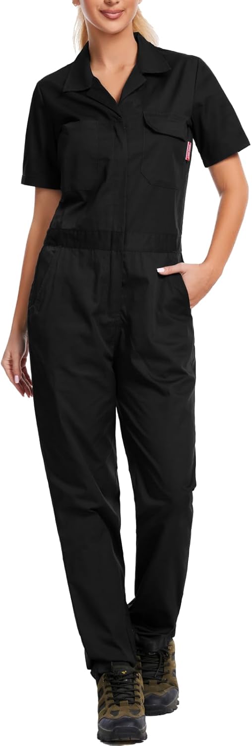 WORK IDEA Women's Short Sleeve Coverall for Comfort and Durability