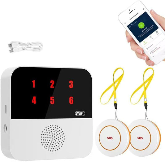 Wireless WiFi Caregiver Pager for Elderly Monitoring & Alerts