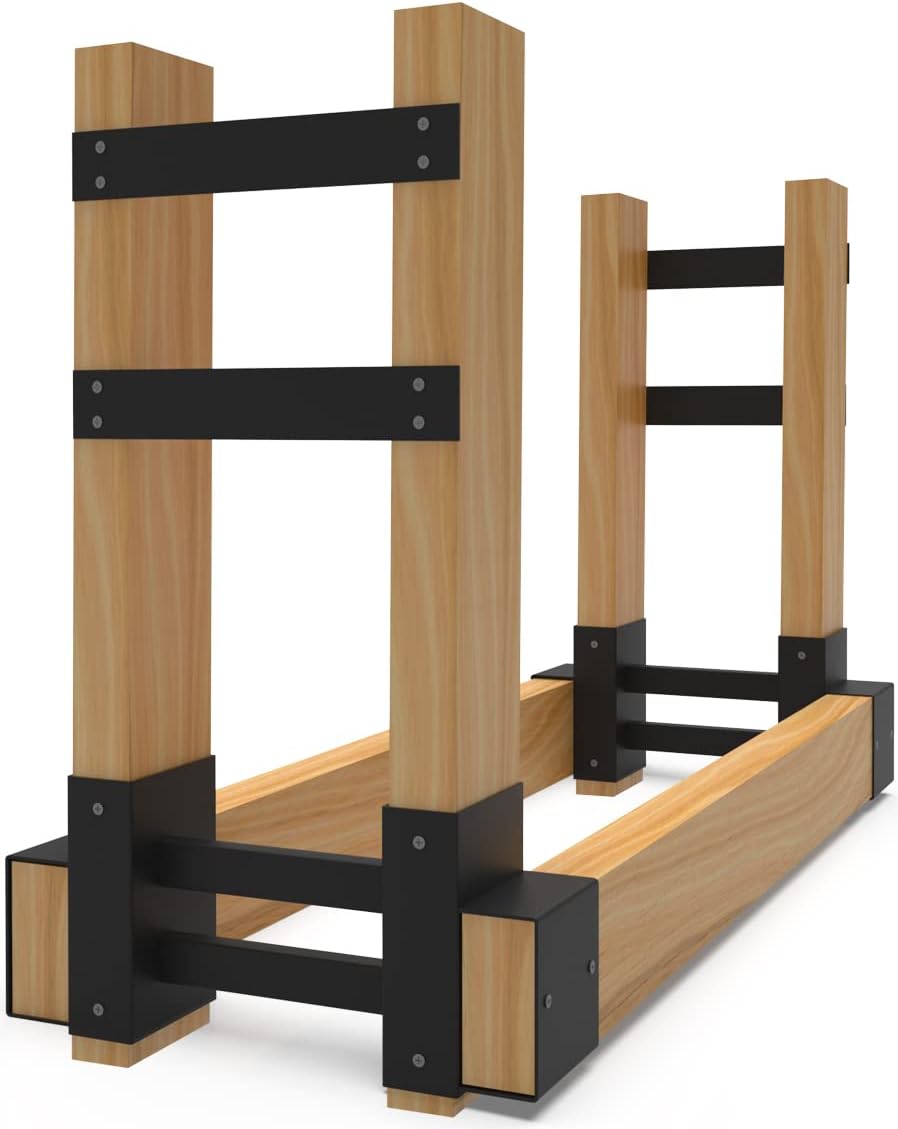 Outdoor Firewood Rack Brackets Kit for Custom Log Storage