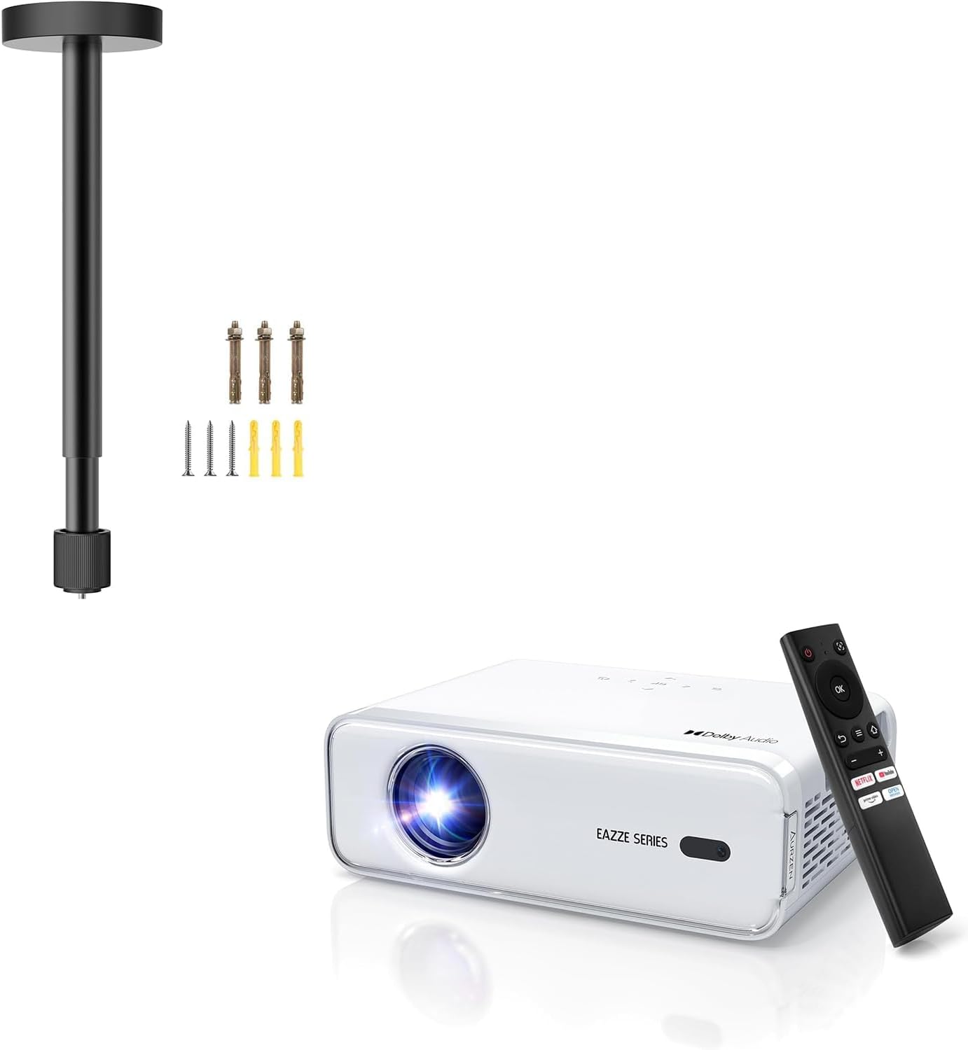 Netflix-Official Eazze D1 Smart Projector: Native 1080P, Auto Focus