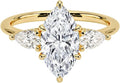 Moissanite Engagement Ring 1.5 ct Solitaire 3-Stone - Ethical