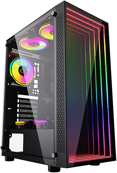 Bgears b-Optillusion Gaming PC ATX Case with Optical Illusion ARGB