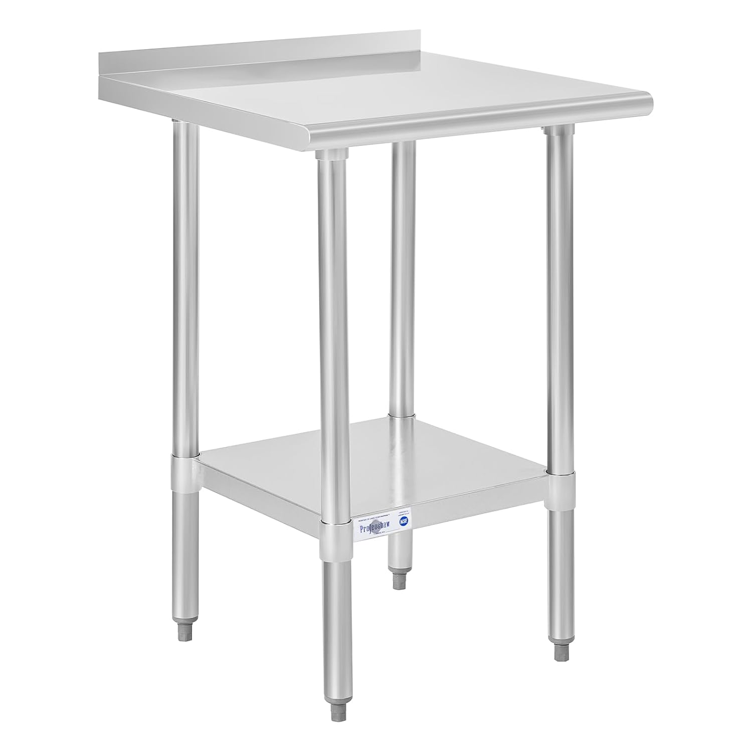 Profeeshaw Stainless Steel Prep Table for Kitchen 24x24 Inch