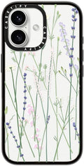 Compact iPhone 16 Case Clear Black - Gigi Garden Florals Protector