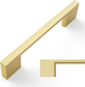 Brushed Gold Cabinet Pulls 3-3/4 in 10 Pack - Solid Zinc Handles
