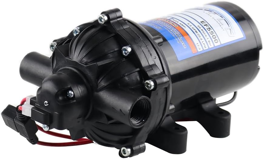 Everflo EF5500-BOX 5.5GPM 12V Diaphragm Pump for Fluid Transfer