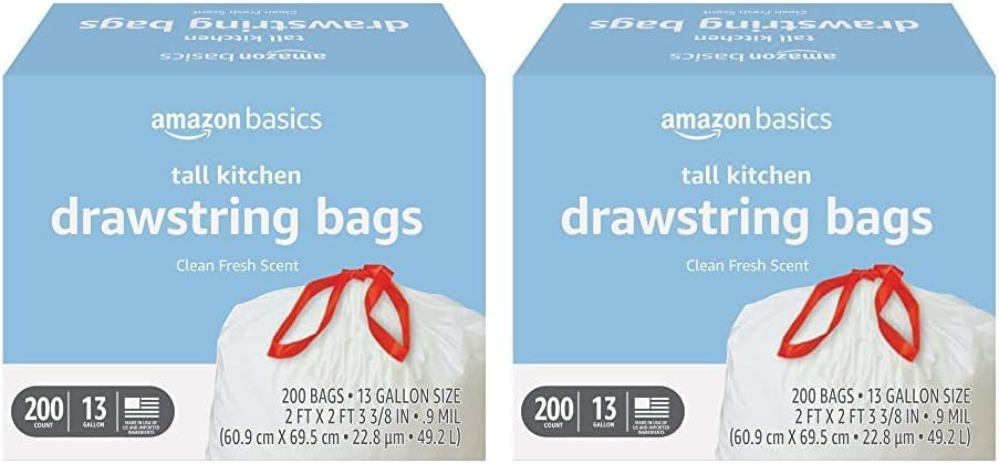 Scented Trash Bags for Tall Kitchen with Clean Fresh Scent