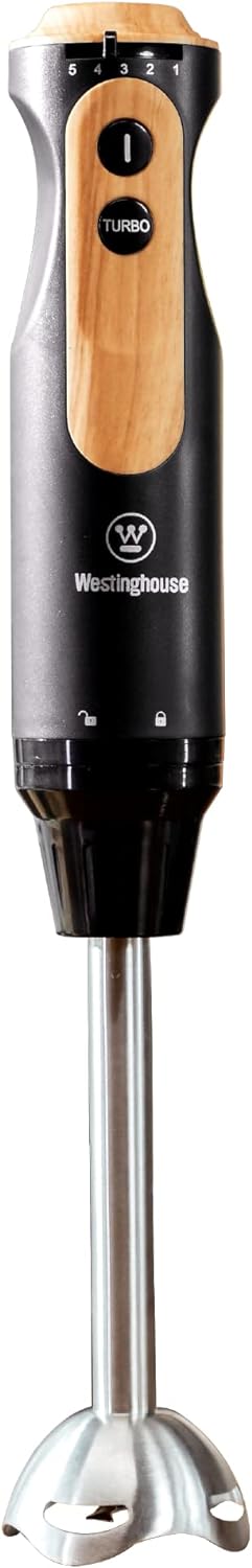 Westinghouse 5-Speed Immersion Blender - Turbo Power for Versatile Blending