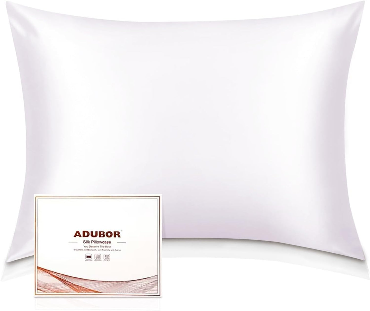 Adubor Mulberry Silk Pillowcase Set for Hair and Skin Care