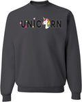 Unisex Pride Crewneck Sweatshirt - Unicorn Rainbow Graphic