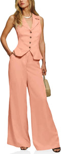Cicy Bell Womens Vest Sets Summer 2 Piece Outfits - Polished Work
