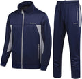 Men's Casual Athletic Tracksuit Long Sleeve 2 Piece Set - Comfortable