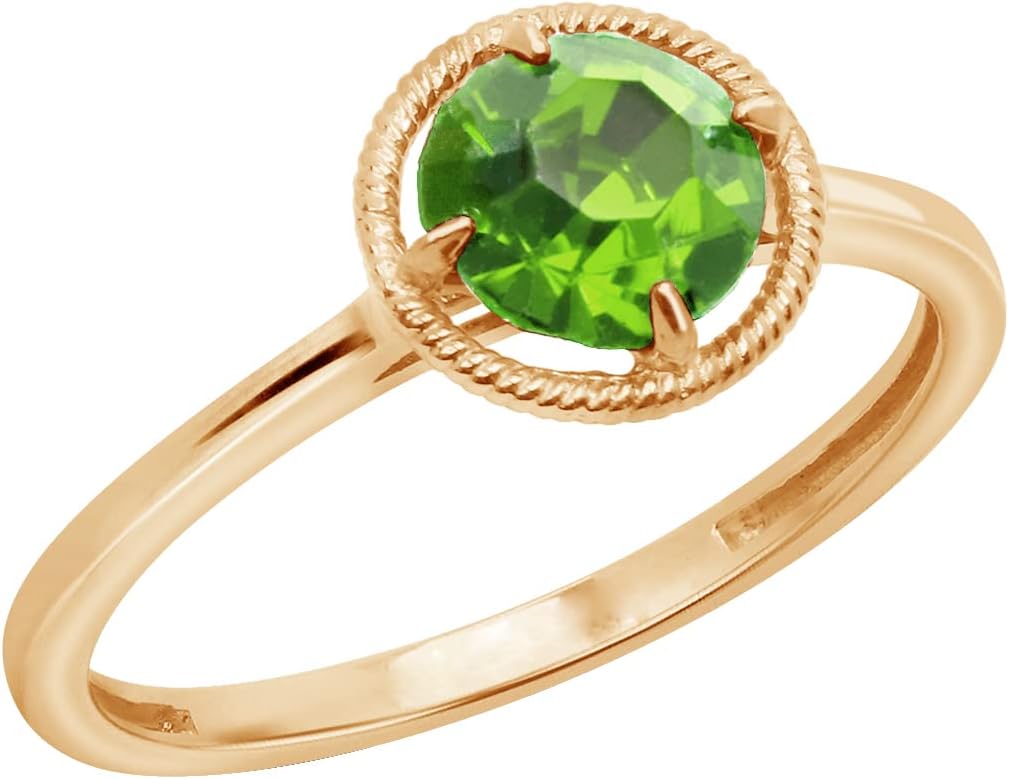 10k Gold Crystal March Birthstone Ring for Elegant Gifting