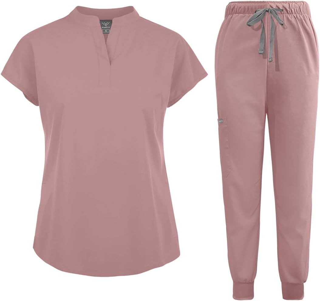 Niaahinn Scrubs Set for Women - Stylish Nurse Uniform Jogger