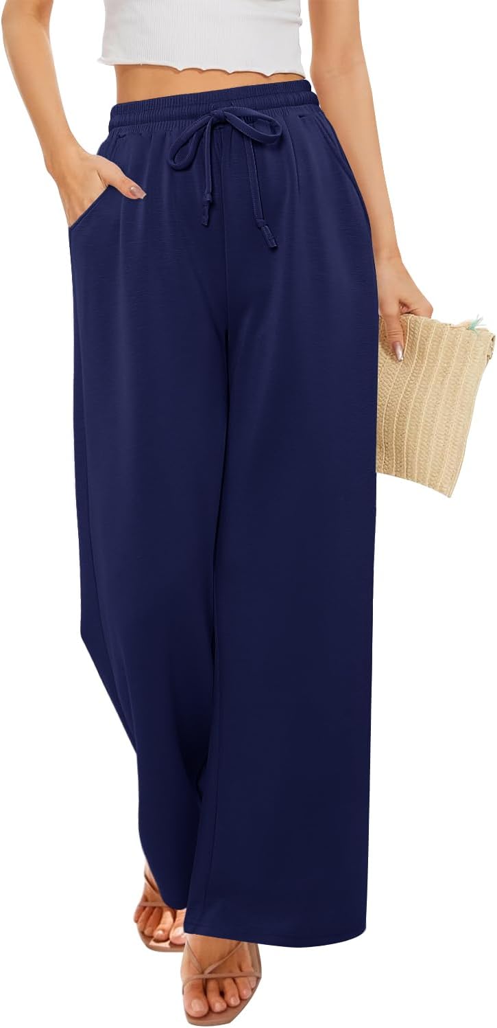 Angerella Womens Baggy Wide Leg Pants for Casual Comfort