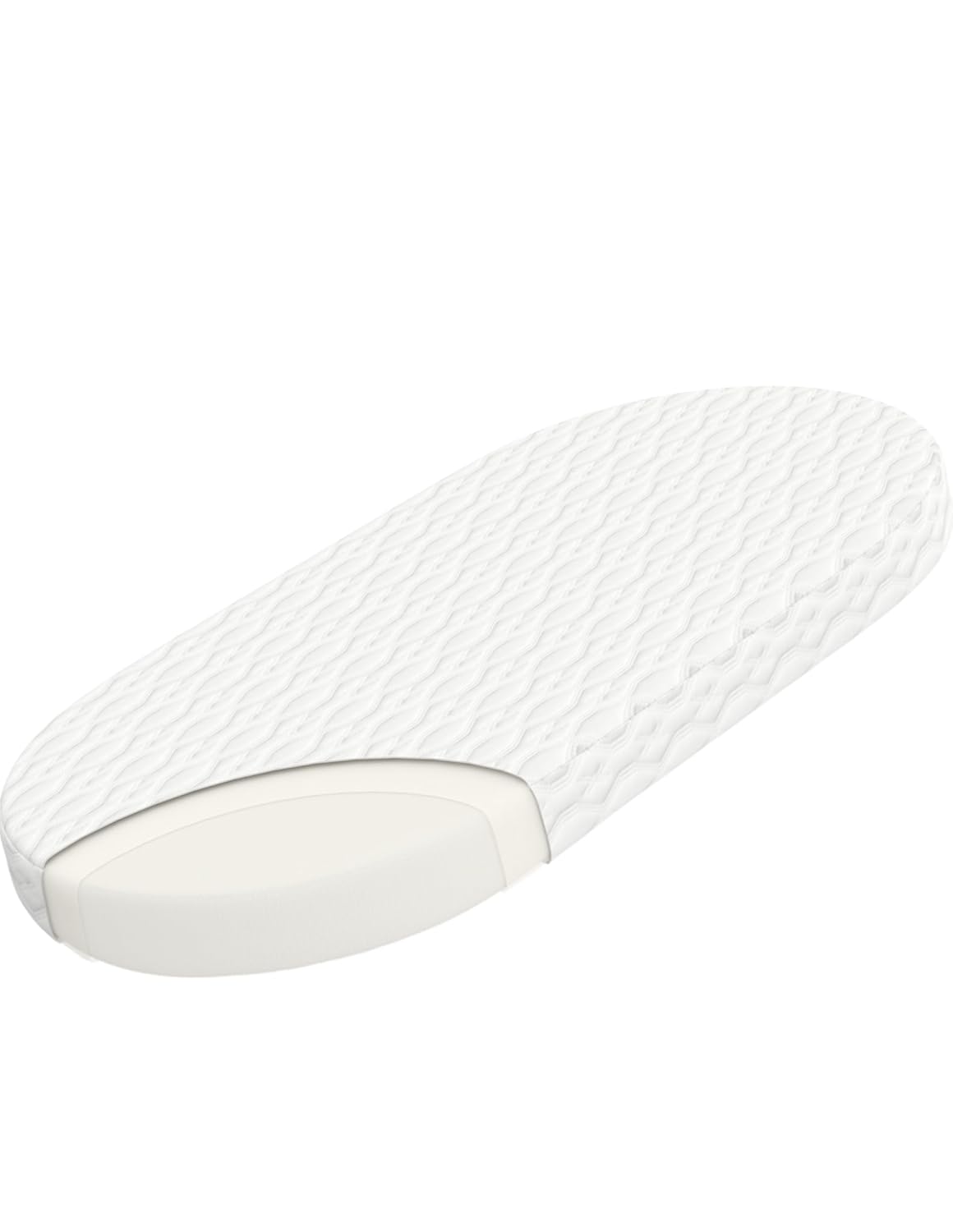 WELLZEE Oval Bassinet Mattress for Safe and Comfortable Sleep