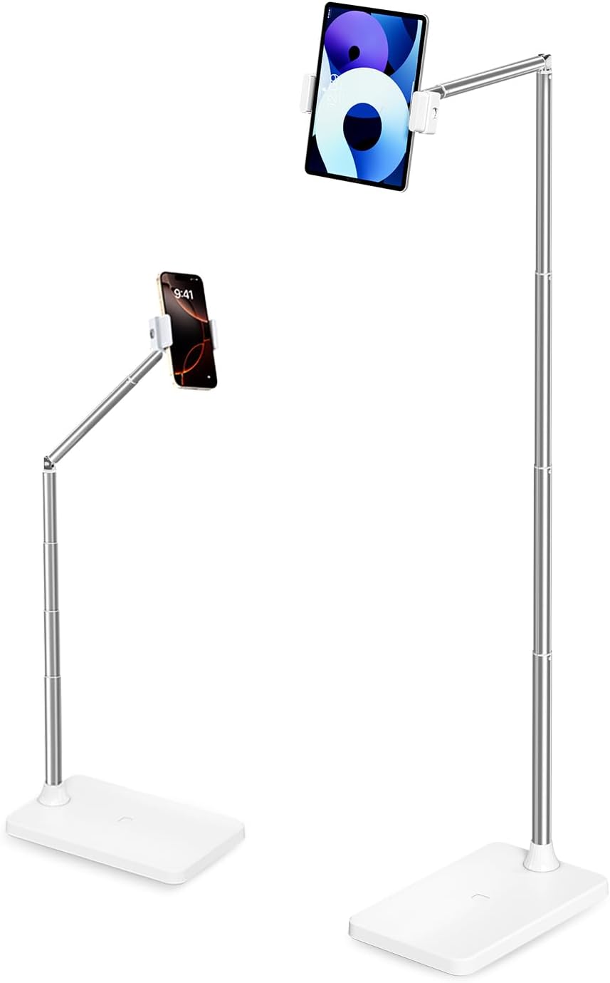 Extended Tablet Floor Stand with 360 Rotating Adjustable Arm