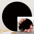 Black Round Photography Backdrop 6.5x6.5ft - Solid Polyester
