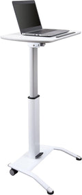 Pneumatic Adjustable Height Tilting Laptop Lectern - Mobile Podium