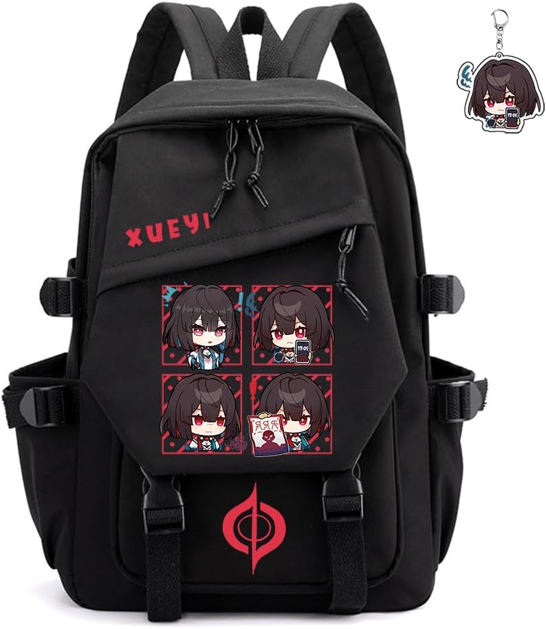 Honkai Star Rail Backpack for Kawaii Anime Lovers - Black