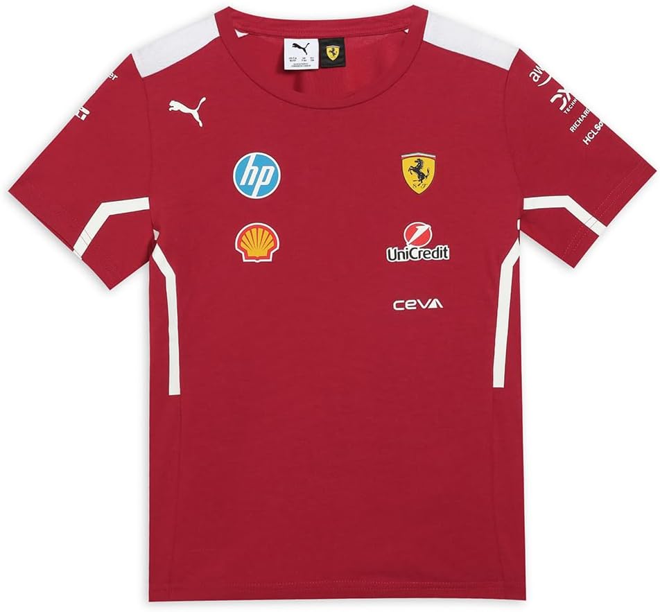 PUMA Scuderia Ferrari F1 2025 Kids' Team T-shirt in Red