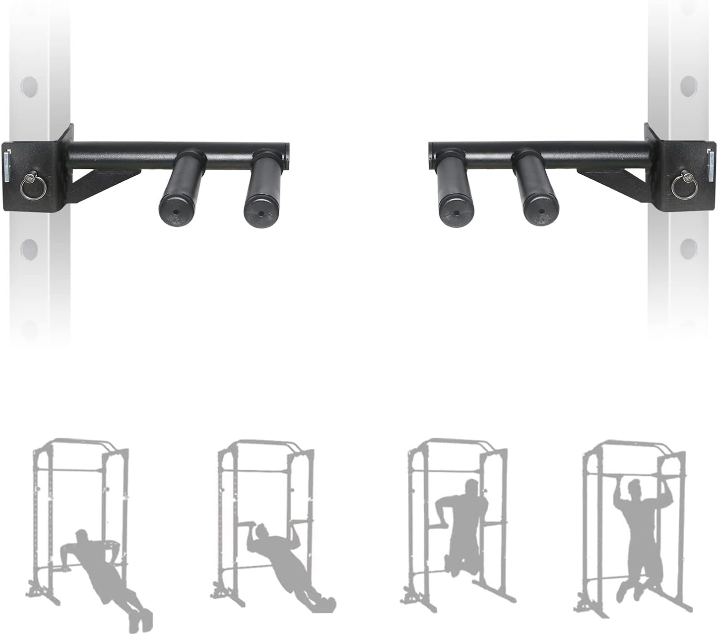 SYL Fitness Dip Bar Attachments - Versatile Power Rack Dips