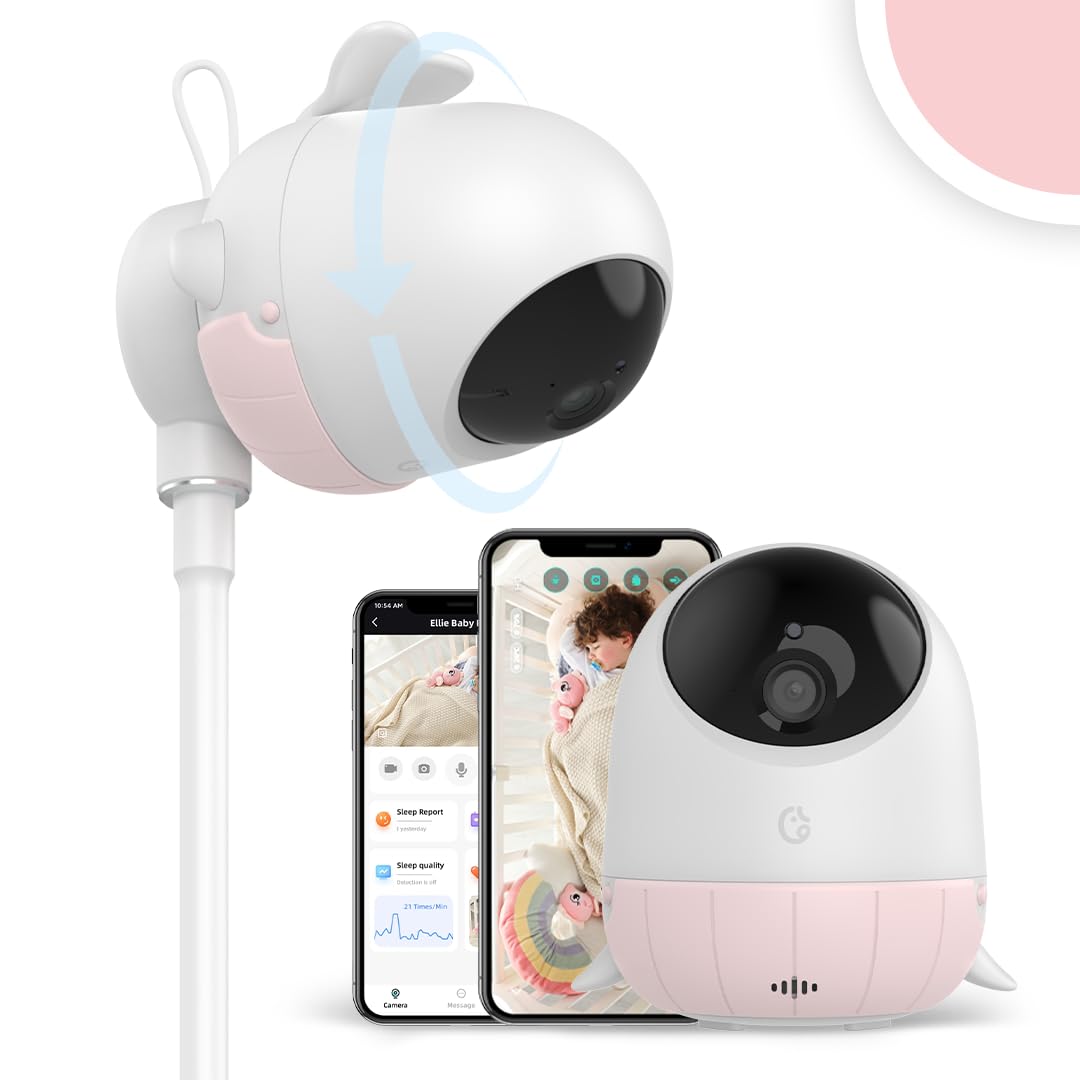 Ellie Baby Pro: Smart 2K HD Monitor with Face Alert