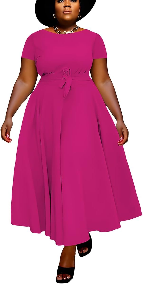 BFFBABY Plus Size A Line Dress for Women - Summer Casual Style
