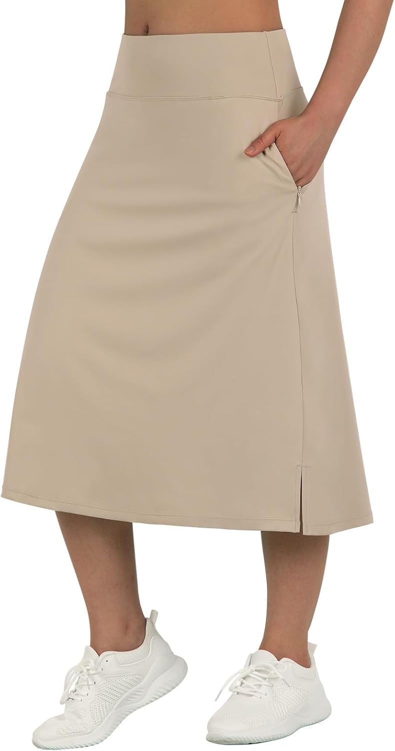 28-Inch Long Skorts for Women with Pockets and Comfort Fit