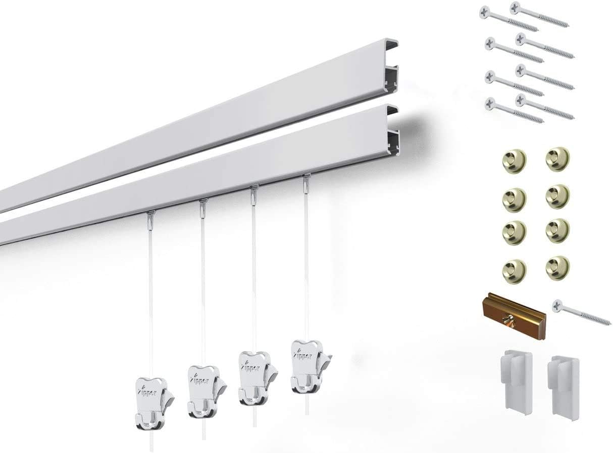 STAS Cliprail Pro Picture Hanging System Set for Art Display