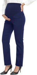 PACBREEZE Women's Maternity Pants for Work - Comfortable Over-Bump as
