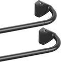 Black Wrap Around Curtain Rods 30 to 120 in - Telescoping Blackout