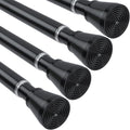 4Pack Black Tension Curtain Rod 29 to 64 in - No Drilling Adjustable
