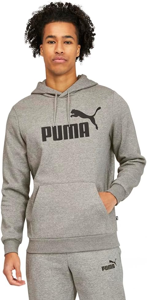 PUMA mens Essentials Logo Fleece Hoodie for Comfort and Style