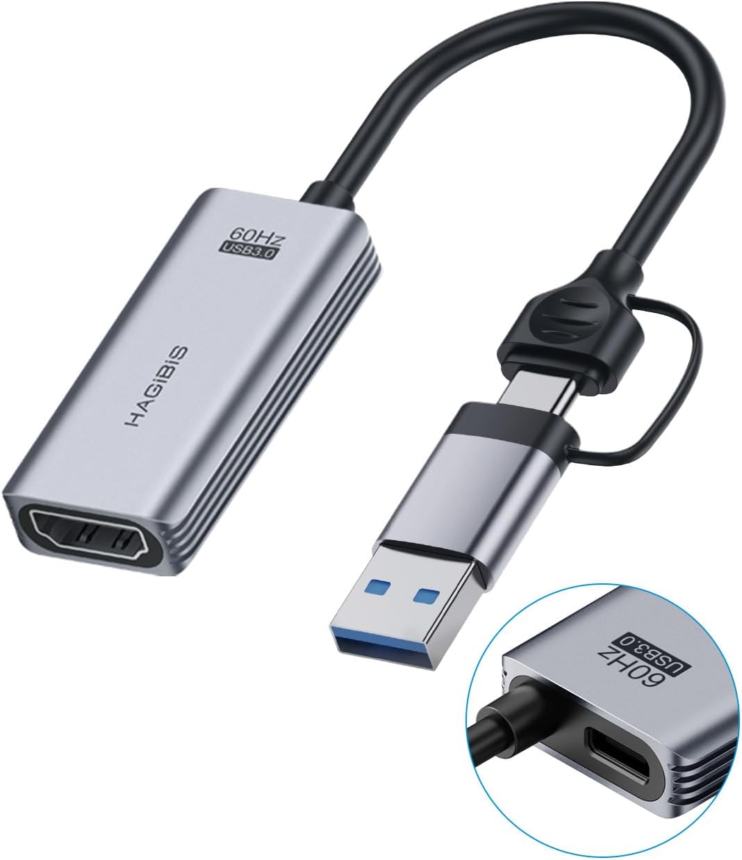 Hagibis HDMI Video Capture Card - 1080P 60fps Live